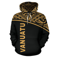 Vanuatu Polynesian Hoodie Gold Curve - Polynesian Pride