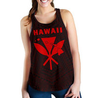 Hawaii Kanaka Polynesian Women's Racerback Tank Red - Polynesian Pride