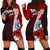 Northern Mariana Islands Polynesian Hoodie Dress - Coat Of Arm With Hibiscus Red - Polynesian Pride