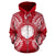 Northern Mariana Islands Polynesian All Over Zip up Hoodie Map Red White - Polynesian Pride
