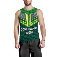 Cook Islands Rugby Men Tank Top Green - Polynesian Pride