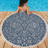 Polynesian Tribal Beach Blanket Blue - Polynesian Pride