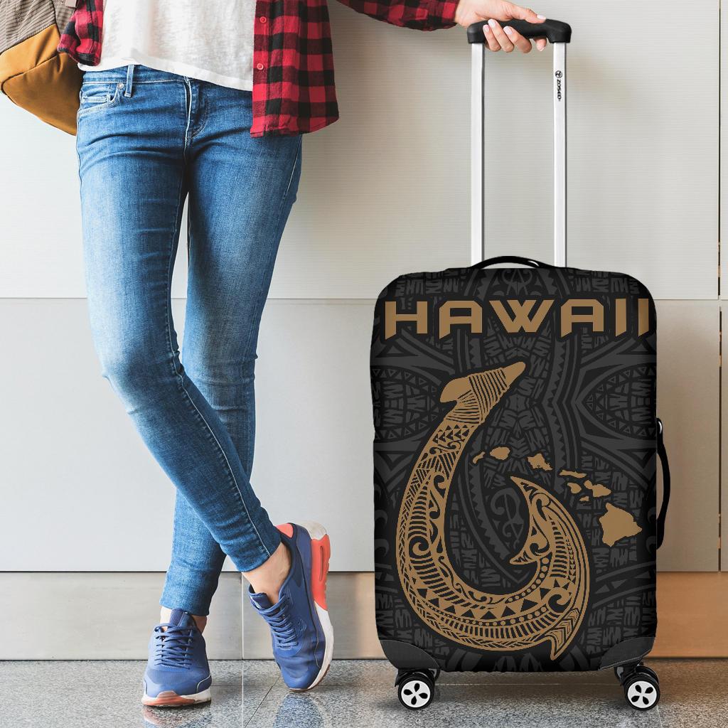 Hawaii Hook Luggage Covers Black - Polynesian Pride