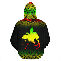 Papua New Guinea Polynesian ll Over Hoodie Reggae Fog - Polynesian Pride