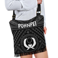 Pohnpei Boho Handbag - Pohnpei Seal With Polynesian Tattoo Style ( Black) - Polynesian Pride