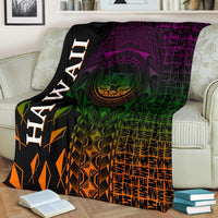 Hawaii Premium Blanket - Hawaii Seal Rocket Style White - Polynesian Pride