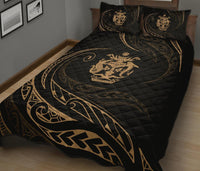 Solomon Quilt Bed Set - Gold - Frida Style - Polynesian Pride