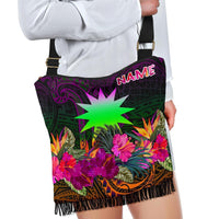 Nauru Personalised Crossbody Boho Handbag - Summer Hibiscus - Polynesian Pride
