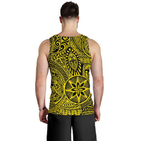 Polynesian Hawaiian Style Tribal Tattoo Yellow Hawaii Men's Tank Top - Polynesian Pride