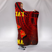 Hawaii Hooded Blanket - Protect Mauna Kea Map - Polynesian Pride
