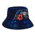 Samoa Polynesian Bucket Hat - Blue Turtle Hibiscus - Polynesian Pride