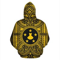 Austral Islands ll Over Hoodie ustral Islands Coat of rms Polynesian Gold Black - Polynesian Pride