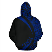 Samoa Polynesian Hoodie Circle Style Blue Color - Polynesian Pride