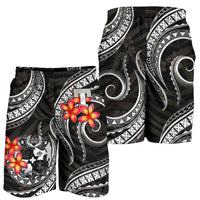 Tonga Polynesian Men Shorts - White Plumeria - Polynesian Pride