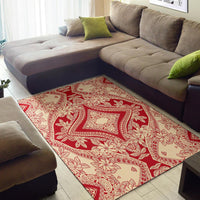 Polynesian Red And Nude Area Rug - Polynesian Pride