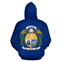 Nauru Zip up Hoodie Nauru Coat of Arms Is In My DNA - Polynesian Pride