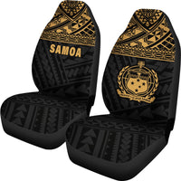 Samoa Car Seat Covers - Samoa Gold Coat Of Arms Polynesian Tattoo - Polynesian Pride