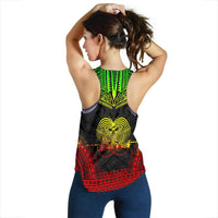 Papua New Guinea Women's Racerback Tank - Polynesian Chief Reggae Version - Polynesian Pride