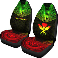 Hawaii Custom Personalised Car Seat Cover - Kanaka Maoli Polynesian Chief Tattoo Reggae Version - Polynesian Pride