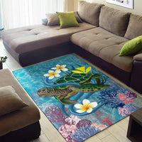 Hawaii Turtle Sea Cotral Polynesian Rug - Polynesian Pride