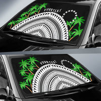 Cook Islands Custom Personalised Auto Sun Shades - Ginger Lei Pattern - Polynesian Pride