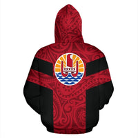 Tahiti Hoodie Tahiti Flag Polynesian Tattoo - Polynesian Pride