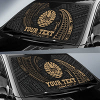 Polynesian Tahiti Custom Personalised Sun Shades - Gold Tribal Wave - Polynesian Pride