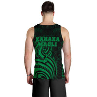 Kanaka Maoli Map Polynesian Tank Top Green - Polynesian Pride