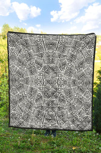 Polynesian Premium Quilt White And Black - Polynesian Pride