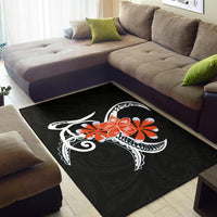 Plumeria Polynesia Orange Area Rug AH - Polynesian Pride