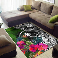 Chuuk Area Rug - Turtle Plumeria Banana Leaf - Polynesian Pride
