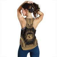 Hawaii Women's Racerback Tank - Polynesian Chief Gold Version - Polynesian Pride
