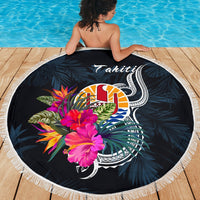 Tahiti Polynesian Beach Blanket - Tropical Flower - Polynesian Pride