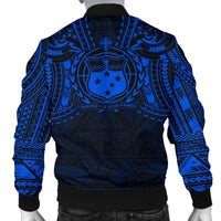 Samoa Men's Bomber Jacket - Blue Spirit - Polynesian Pride