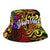 Vanuatu Custom Personalised Bucket Hat - Rainbow Polynesian Pattern - Polynesian Pride