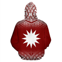 Nauru All Over Hoodie Fog Red - Polynesian Pride