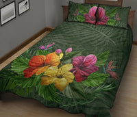 Colorful Hibiscus Quilt Bed Set - Polynesian Pride