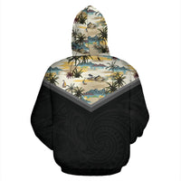 Hawaii Vintage Pattern Zip up Hoodie Painted Picture - Polynesian Pride