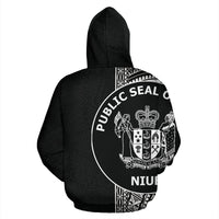 Niue Polynesian Hoodie Line Black - Polynesian Pride