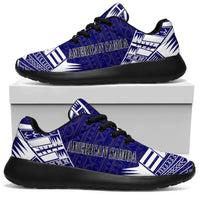 American Samoa Sport Sneakers - Polynesian Tattoo Flag - Polynesian Pride