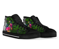 New Caledonia High Top Shoes - Turtle Plumeria Banana Leaf Crest - Polynesian Pride