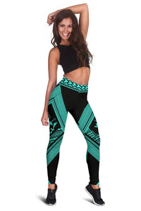 Cook Islands Leggings Turquoise - Polynesian Pride