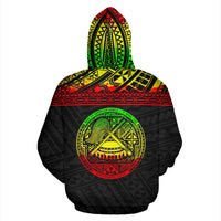 Samoa nd merican Samoa Polynesian ll Over Hoodie Reggae - Polynesian Pride
