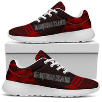 Marquesas Islands Sport Sneakers - Polynesian Tattoo Red - Polynesian Pride