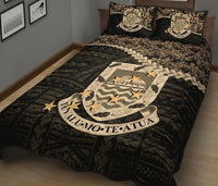 Tuvalu Polynesian Quilt Bed Set Golden Coconut - Polynesian Pride