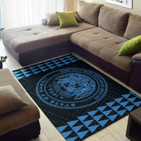 Kakau Seal Of Hawaii Polynesian - Pastel Blue Rug - Polynesian Pride