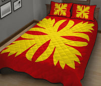 Hawaiian Royal Pattern Quilt Bed Set - Royal - C3 Style - Polynesian Pride