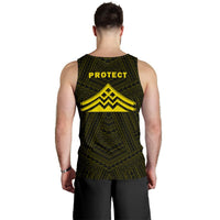 Hawaii Mauna Kea Polynesian Men's Tank Top Yellow - Polynesian Pride