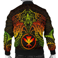 Polynesian Hawaii Bomber Jacket (Men) - Reggae Turtle Manta Ray - Polynesian Pride