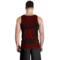 Papua New Guinea Men's Tank Top - Polynesian Chief Red Version - Polynesian Pride